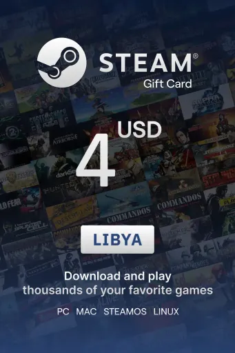 Steam Wallet 4 USD Gift Card (Libya) - Digital Key