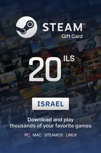 Steam Wallet 20 ILS Gift Card (Israel) - Digital Key