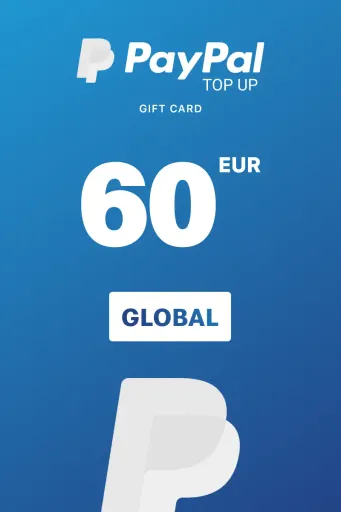 Product Image - PayPal Instant Top Up 60 EUR Gift Card (Global) - Digital Key