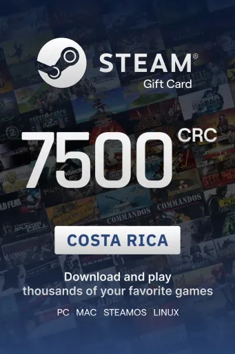 Steam Wallet 7500 CRC Gift Card (Costa Rica) - Digital Key