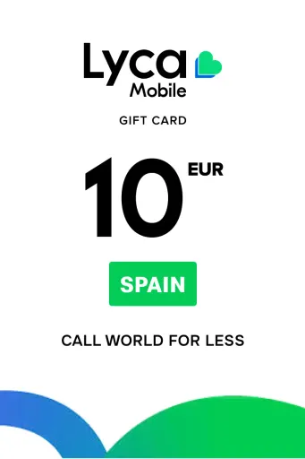 Lycamobile 10 EUR Gift Card (Spain) - Digital Key