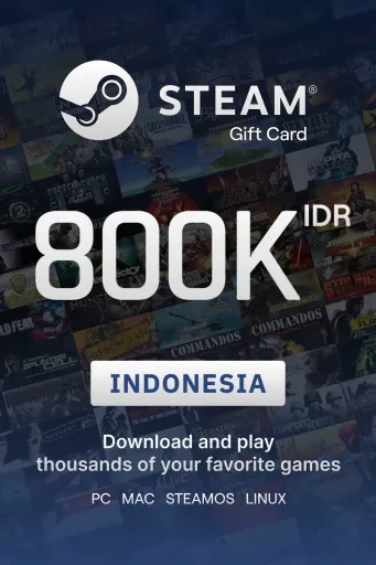 Steam Wallet 800000 IDR Gift Card (Indonesia) - Digital key