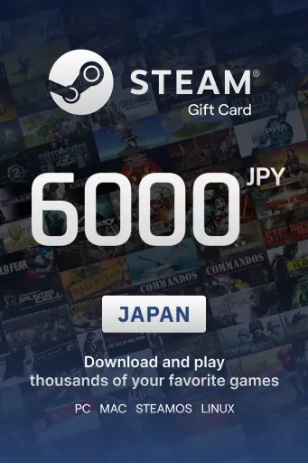 Steam Wallet 6000 JPY Gift Card (Japan) - Digital Key