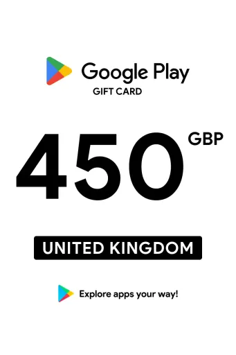 Google Play 450 GBP Gift Card (United Kingdom) - Digital Key