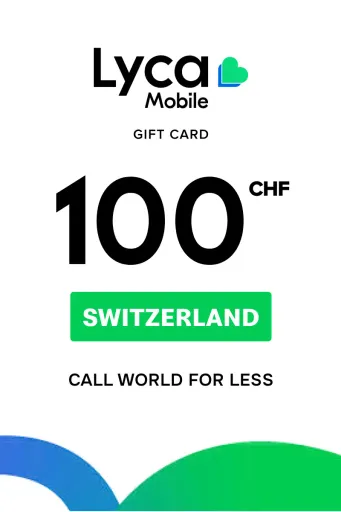 Lycamobile 100 CHF Gift Card (Switzerland) - Digital Key