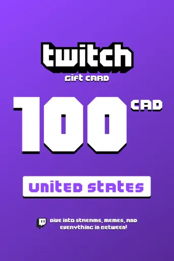 Twitch 100 USD Gift Card (United States) - Digital Key