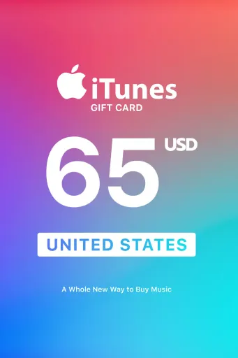Apple iTunes 65 USD Gift Card (United States) - Digital Key