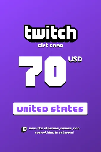 Twitch 70 USD Gift Card (United States) - Digital Key