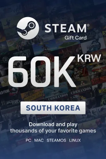 Steam Wallet 60000 KRW Gift Card (South Korea) - Digital Key