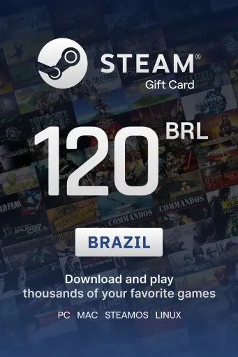 Steam Wallet 120 BRL Gift Card (Brazil) - Digital Key
