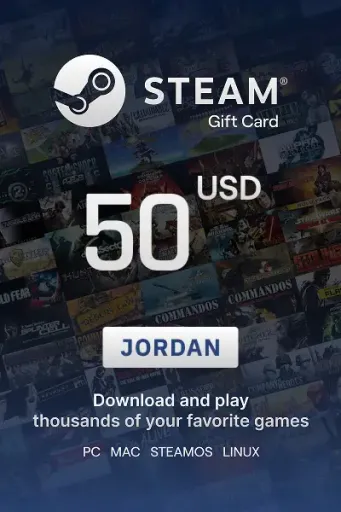Steam Wallet 50 USD Gift card (Jordan) - Digital Key