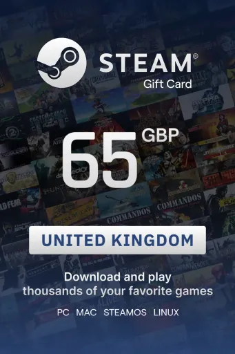 Steam Wallet 65 GBP Gift Card (United Kingdom) - Digital Key