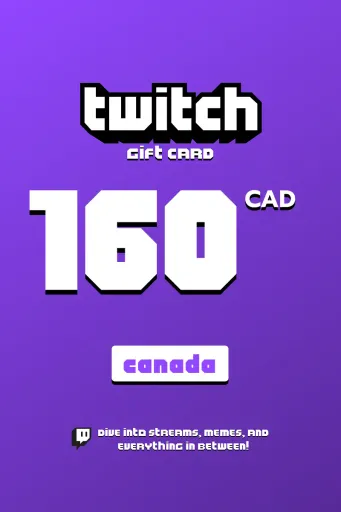 Twitch 160 CAD Gift Card (Canada) - Digital Key