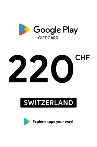 Google Play 220 CHF Gift Card (Switzerland) - Digital Key