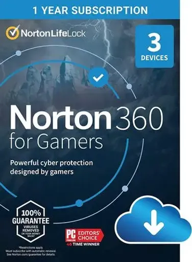 Norton 360 for Gamers (Europe) 1 Year 3 Devices - Digital Key