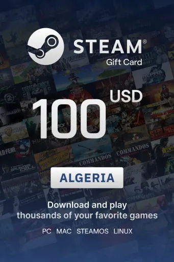 Steam Wallet 100 USD Gift Card (Algeria) - Digital Key