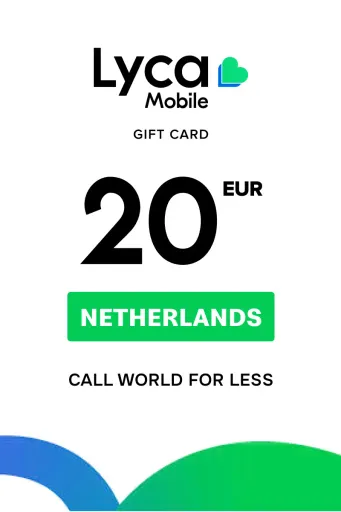 Lycamobile 20 EUR Gift Card (Netherlands) - Digital Key