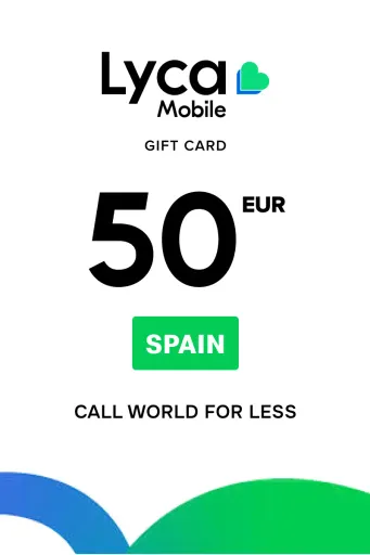 Lycamobile 50 EUR Gift Card (Spain) - Digital Key