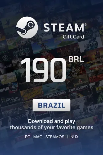 Steam Wallet 190 BRL Gift Card (Brazil) - Digital Key