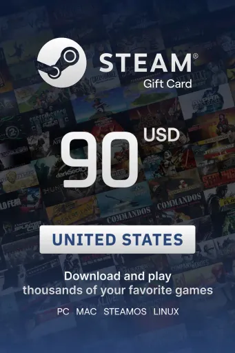 Steam Wallet 90 USD Gift Card (United States) - Digital Key