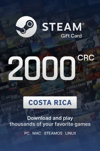 Steam Wallet 2000 CRC Gift Card (Costa Rica) - Digital Key