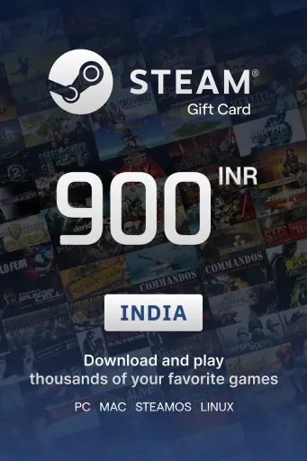 Steam Wallet 900 INR Gift Card (India) - Digital Key