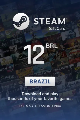 Steam Wallet 12 BRL Gift Card (Brazil) - Digital Key