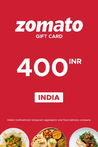 Zomato 400 INR Gift Card (India) - Digital Key