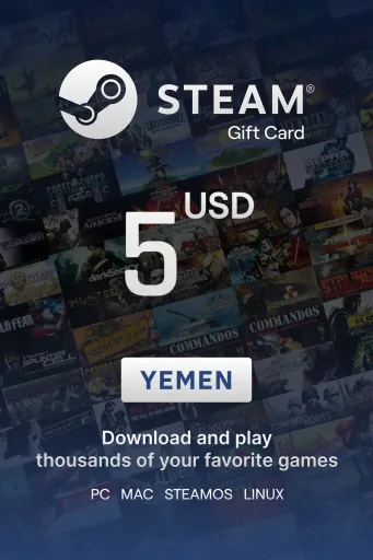 Steam Wallet 5 USD Gift Card (Yemen) - Digital Key