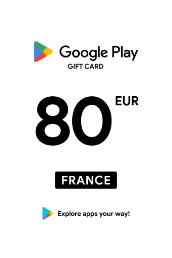 Google Play 80 EUR Gift Card (France) - Digital Key