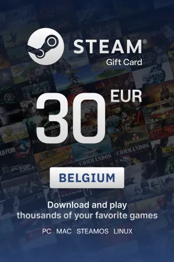Steam Wallet 30 EUR Gift Card (Belgium) - Digital Key
