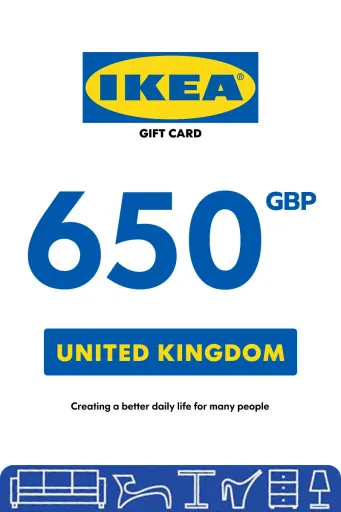 IKEA 650 GBP Gift Card (United Kingdom) - Digital Key