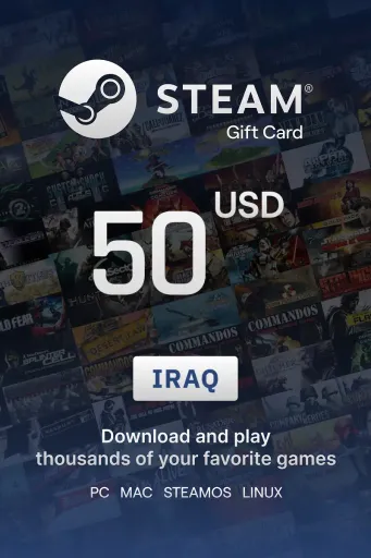 Steam Wallet 50 USD Gift card (Iraq) - Digital Key