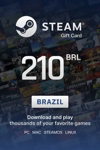 Steam Wallet 210 BRL Gift Card (Brazil) - Digital Key