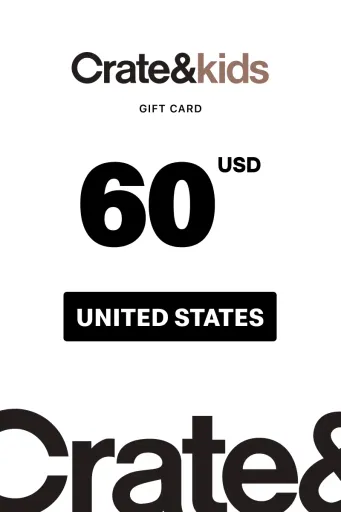 Crate & Kids 60 USD Gift Card (United States) - Digital Key