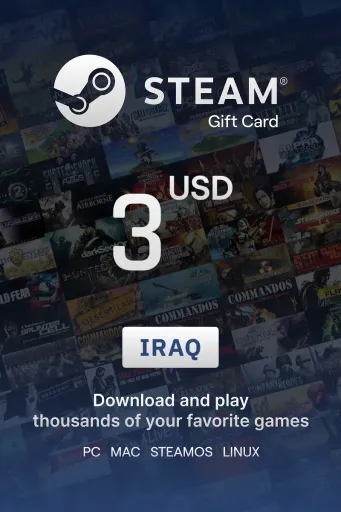 Steam Wallet 3 USD Gift card (Iraq) - Digital Key