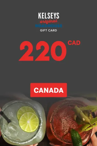 Product Image - Kelsey's 220 CAD Gift Card (Canada) - Digital Key