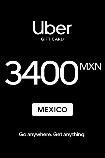 Uber 3400 MXN Gift Card (Mexico) - Digital Key