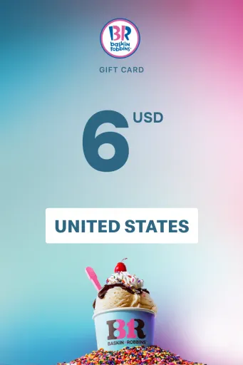 Product Image - Baskin Robbins 6 USD Gift Card (United States) - Digital Key
