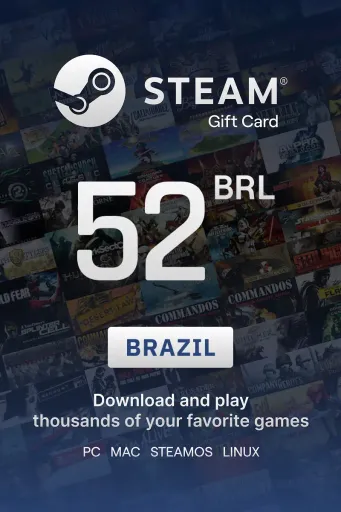 Steam Wallet 52 BRL Gift Card (Brazil) - Digital Key