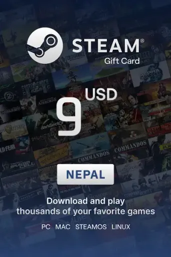 Steam Wallet 9 USD Gift card (Nepal) - Digital Key