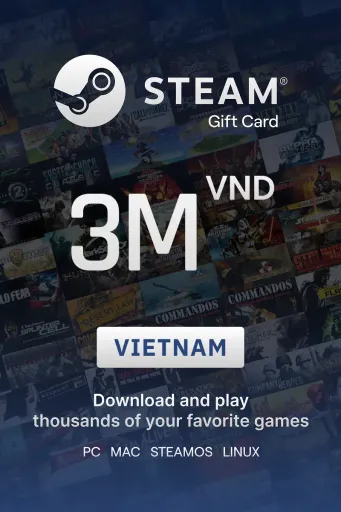 Steam Wallet 3000000 VND Gift Card (Vietnam) - Digital Key