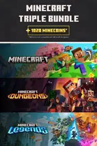 Minecraft Triple Bundle + 1020 MineCoins (Europe) (Xbox One) - Xbox Live - Digital Key