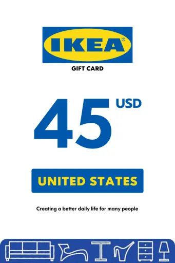 IKEA 45 USD Gift Card (United States) - Digital Key