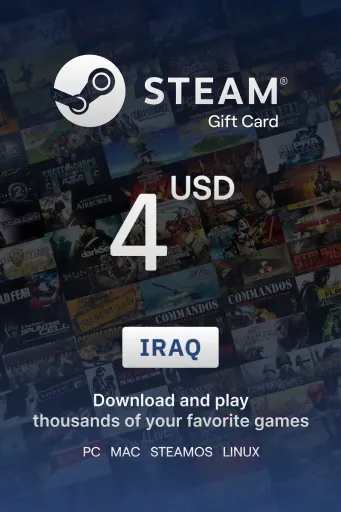 Steam Wallet 4 USD Gift card (Iraq) - Digital Key