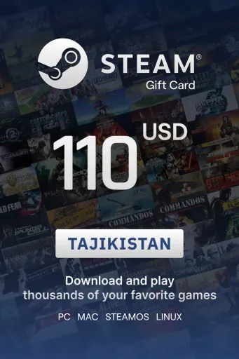 Steam Wallet 110 USD Gift Card (Tajikistan) - Digital Key