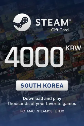 Steam Wallet 4000 KRW Gift Card (South Korea) - Digital Key