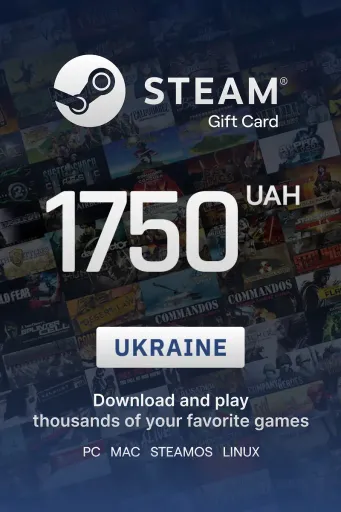 Steam Wallet 1750 UAH Gift Card (Ukraine) - Digital Key