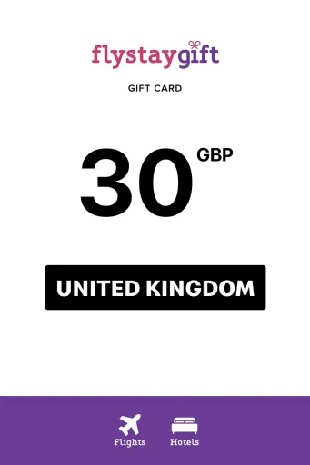 Flystay Gift 30 GBP Gift Card (United Kingdom) - Digital Key