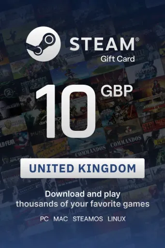 Steam Wallet 10 GBP Gift Card (United Kingdom) - Digital Key